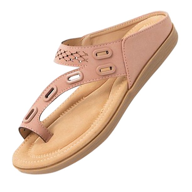 Womens Flip Flops Flats Sandals, Comfortable Wedge Sandal with Arch ...