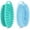 Green & Blue, variant on 2 Pack Silicone Body Scrubber, Loofah Double-Sided Body Brush,Shower Scrubber and Scalp Massager Shampoo Brush for Sensitive Kids Women Men All Kinds of Skin