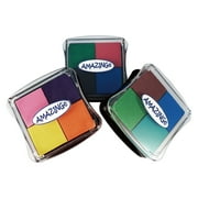Best Stamp Non-Toxic Fingerprint Craft Stamp Pad Ink Partner DIY Color, 12 Colors Ink Pad