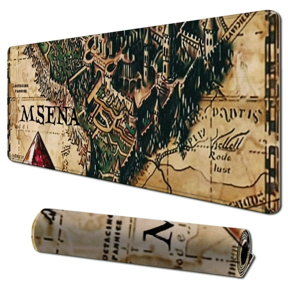 nygtbtfer The Marauders Map - Desk Pad Non-Slip Rubber Base Mouse Pad, Gaming Mouse Pad 31.5x11.8 in
