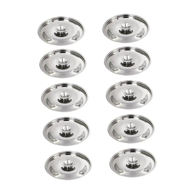 10 tapas de acero inoxidable, tapas para sartenes pequeñas reutilizables con asa. 14 cm