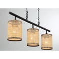 thumbnail image 4 of Ashcroft Furniture Three Lights Island With Natural Rattan Shade Farmhouse Chain Ceiling Lamp, 4 of 5