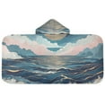 thumbnail image 5 of Yayeee Kids Hooded Towels Toddler Soft Absorbent Beach Bathing Wrap 50" x 23.5", Rolling Waves, 5 of 5