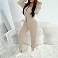 thumbnail image 6 of biudgviw Athletic Jumpsuits for Women Jogger Running Sweatpants Workout One Piece Pullover Hoodie Rompers Soft Pockets Tracksuits Outfits, 6 of 7