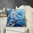 thumbnail image 2 of SHANXI  Blue Floral Throw Pillow Covers Watercolor Flower Decorative Couch Pillow Cases Home Decor for Bedroom Cushion Outdoor 12x12in, 2 of 5