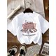 thumbnail image 1 of One-piece Women's Cute Lazy - style Cat Weekend - themed Printed T-shirt - Casual sports shirt crew neck short sleeve loose top, suitable for spring/summer Mother's Day gift cute outfit, made of soft, 1 of 6