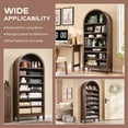 thumbnail image 6 of SinCiDo Tall Arched Bookshelf, 7-Tier Open Shelf Bookcase, Medium Density Fiberboard, 6 of 7