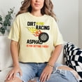 thumbnail image 2 of Dirt And Asphalt Racing Enthusiast, Butter Comfort Colors T-Shirt, Large, 2 of 3