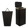 thumbnail image 4 of Grand Panier à Linge Pliable pour Chambre Universitaire Salon Noir, 4 of 7