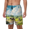 thumbnail image 1 of Fotbe Countryside Farm Cow Traje de Baño para Hombre – Shorts de Natación de Secado Rápido con Forro y Bolsillos-X-Large, 1 of 6