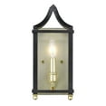 thumbnail image 1 of Golden Lighting Leighton SB Wall Sconce in Satin Brass with Black, 1 of 2