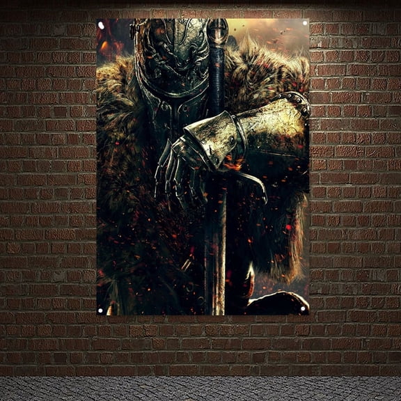 Armor Warrior Military War Banners Wall Hanging Flags 38" x 57" Vintage Knights Templar Wall Art Posters Tapestry Canvas Painting Home Decoration Wall Chart