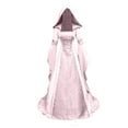 thumbnail image 1 of Robe Décontractée pour Femmes Col Cœur Manches Longues Gothique Élégante Robe Longue Fluide pour Grande Taille, 1 of 6