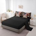 thumbnail image 5 of Feelyou Country Fishing Animal Twin Bedding Sets for Men Boys, Rustic Wooden Cabin Bedding Comforter Set, Brown, Black Reversible, 7pcs, 5 of 7