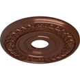 thumbnail image 3 of Ekena Millwork 16 1/4"OD x 3 5/8"ID x 1"P Wreath Ceiling Medallion (Fits Canopies up to 5 1/2"), Hand-Painted Copper Penny, 3 of 6