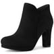 thumbnail image 1 of Botas Tobillo Tacón Grueso Punta Redonda Negro 23.5cm, 1 of 7