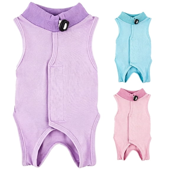 Riklu Cat Recovery Suit for Spay Neuter Surgery, Breathable Anti‑Lick Cat Onesie, Soft Stretchy Pet Post‑Op Bodysuit for Female Male Cats Kittens, Adjustable Escape‑Proof