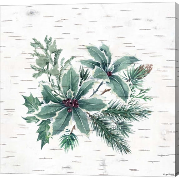 Great Art Now Jade Floral by Kyra Brown, Canvas Wall Art, 24W x 24H