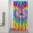 thumbnail image 2 of Colorful Rainbow Tie Dye Spiral Pattern Shower Curtain 36"x72" ,Bathroom Decorative Shower Curtains Set with 12 Hooks,Modern Waterproof Washable Shower Curtain, 2 of 6