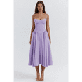 thumbnail image 4 of Vestido de Verano 2025 para Mujer, Estilo Bohemio, con Tirantes Finos y Corte Entallado, para Playa. Púrpura XL, 4 of 6