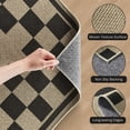 thumbnail image 2 of UERMEI 6'x9' Easy Jute Area Rug, Large Washable Rugs for Living Room, Checkerboard Indoor Outdoor Carpet Non Slip, Modern Geometric Farmhouse Checkered Carpet for Dining Room Apartment,Black, 2 of 8