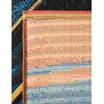 thumbnail image 6 of Unique Loom Outdoor Modern Collection Area Rug - Halo (5' 1" x 8' Rectangle Multi/Black), 6 of 9
