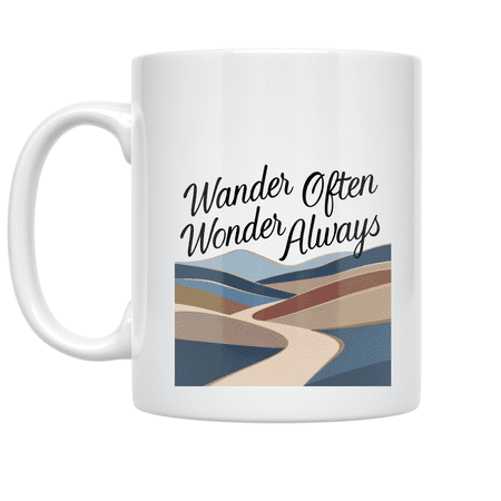 Wander Often Wonder Always - Adventure Seeker - 11 oz Ceramic Coffee Mug