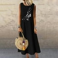 thumbnail image 1 of Fankiway Robes de Mode pour Femmes Été Décontracté Col Rond Sans Manches avec Poches Vacances Plage Longue Robe Robes d'Été pour Femmes Robes Sans Manches pour Femmes Grande Taille, 1 of 4