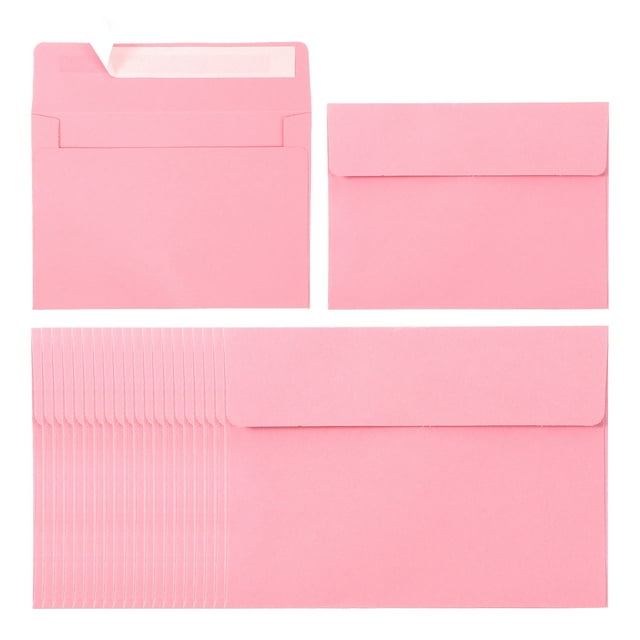 Uxcell 60ack A2 Envelopes, Self Seal Rose Invitation Envelopes for Postcard Wedding Cards