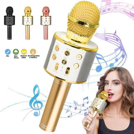 Wireless Bluetooth Karaoke Microphone, EEEkit Portable Microphone for Kids, A Best Gifts Toys for 4 6 8 10 12 Year Old Girls Boys' Birthday