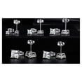 thumbnail image 6 of GEMSME Stud Earrings Set of 5 piars for Women Men 18K White Gold Plated 3/4/5/6/7mm Princess Cut Clear Cubic Zirconia, 6 of 8
