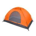 thumbnail image 3 of 1-Person Single-Layer Orange Dome Tent, Pop Up in 1 Second for Camping Backpacking, Lightweight Waterproof Oxford Fabric Tent with Double-Layer Door and Fiberglass Poles, 3 of 17