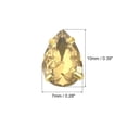 thumbnail image 2 of Unique Bargains 20Pack Teardrop Sew on Rhinestone - 10x7mm Glass Teardrop Crystal Rhinestones in Gold Prong Setting (Coffee), 2 of 7