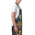thumbnail image 3 of Naloa Romantic Skeletons Under Moon Apron Kitchen Aprons with Pockets for Women Men Chef, 3 of 8