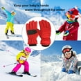 thumbnail image 3 of Winter Outdoor Kids Boys Girls Snow Skating Snowboarding Windproof Warm Ski Gloves Size M/L Toddler Winter Gloves Glove Liners for Kids Gloves Kid Light 2t Winter Gloves, 3 of 7