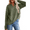 Green, variant on PPCHVOY Women's V-Neck Long Sleeved Shirts Solid Color Loose Fit Oversized Pullover Sweatshirt Tops for Women S-2XL