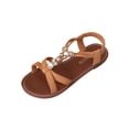 thumbnail image 3 of BRGZLK Flat Sandals For Women Versatile Low Heel Plus Size Shoes 2026 Open Toe Back Strap T-Strap Sandals Casual Sparkly Comfortable Summer New Styles Shoes, 3 of 7