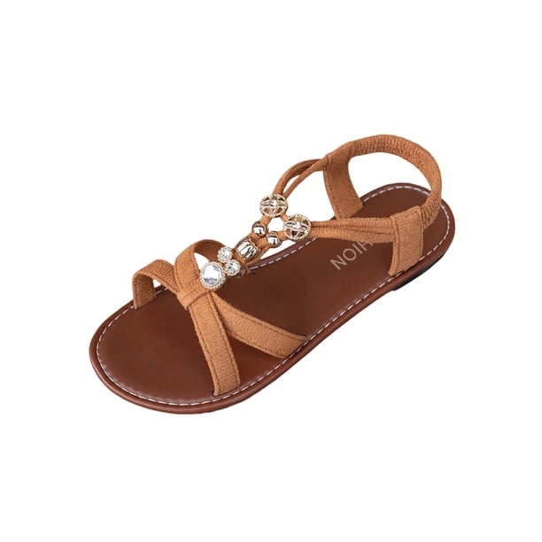 Zapatos Negros de las Mujeres de Tacón Bajo Tamaño Mayor Primavera/Verano de Moda Cómodos Elásticos con Perlas Estilo Étnico Sandalias, Zapatos Negros Tacones