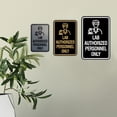 thumbnail image 3 of Portrait Round Lab Authorized Personnel Only Sign (Black) - Large, 3 of 7
