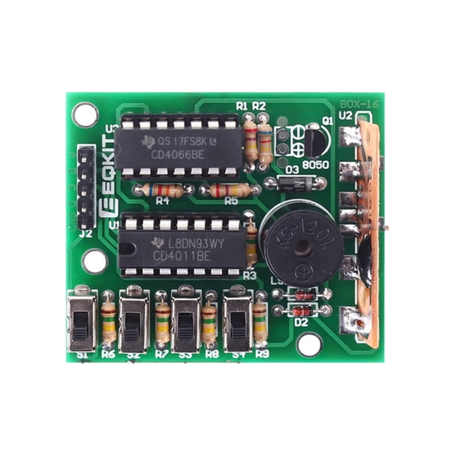Caja 16 música tablero BOX-16 módulo electrónico tonos Kit bricolaje (Borad) verde