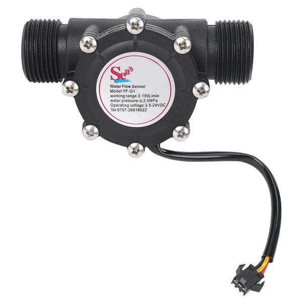 1 sensor de flujo de agua DN25 DC3.5-24V 1 pulgada 2-100L/Min caudalímetro Hall bomba de calor calentador de agua caudal