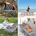 thumbnail image 5 of Heavy Duty Folding Camping Bed with Thick Mattress, 28" Wide, 600lbs Load Capacity, Foldable & Space-Saving, Portable Outdoor Sleeping Bed (Bed Frame & Mattress Integrated), 5 of 19