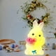 thumbnail image 5 of Fiudx Luz de Noche de Conejito de Pascua, Bonito Diseño de Esmalte, Cálido Brillo Amarillo, Suave Efecto Luminoso, Decoración para Dormitorio o Mesita de Noche, Acogedor Compañero para Todas Las Edad, 5 of 5