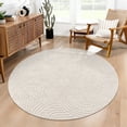 thumbnail image 1 of MeyJey Alfombra de Área de 6'x6' para Sala Moderna, Alfombras Lavables a Máquina para Recámara, Comedor, Decoración de Oficina, Alfombra Suave Antideslizante, camel Claro, 1 of 12