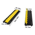thumbnail image 3 of KFFKFF 3 Channel Rubber Cable Protector Ramp 1.2 x 1.2 inch Channel Heavy Duty Cable Wire Cord Cover Ramp Speed Bump Driveway Hose Cable Ramp Protective Cover, 3 of 9