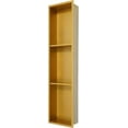 thumbnail image 4 of Stainless Steel Shower Niche 3-Tier Recessed Wall Storages for Shower Room No Tile Needed Rectangular Cabinet for Bathroom Storage (35.98 * 3.94 * 7.99 in, Gold), 4 of 17
