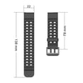 thumbnail image 5 of 22mm Silicone Strap for Garmin Fenix 8 47mm Fenix E 47mm Quatix 7 Pro Multiple Holes Watchband - Gre, 5 of 5