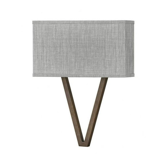 32W 1 Led Wall Sconce in Transitional Style 15 inches Wide By 18.5 inches High-Heathered Gray Shade Color Bailey Street Home 81-Bel-4160213