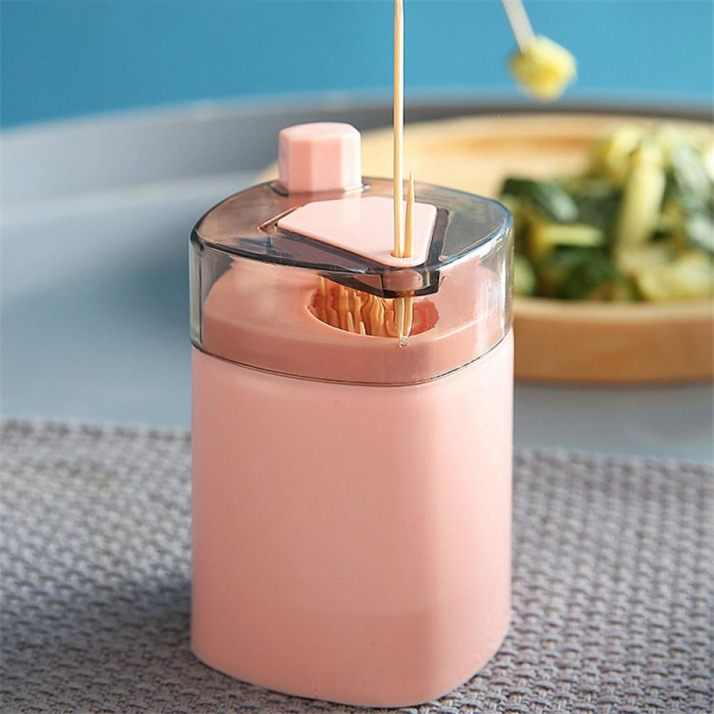 TOOTHPICK DISPENSERS  Kitchen Bar Party 2*100 Round Toothpicks Select Cap Color 
