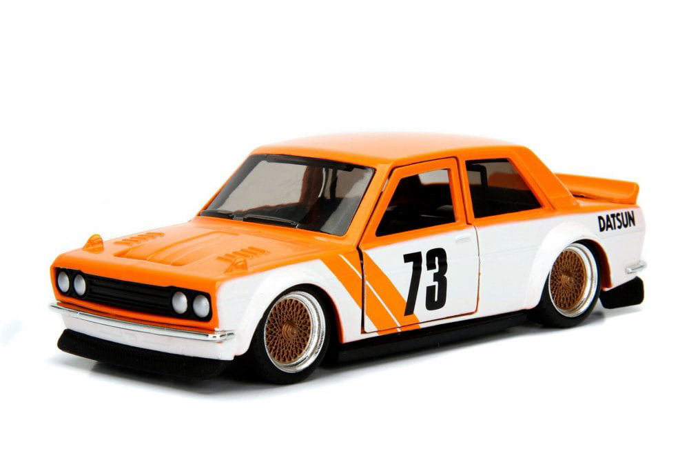 4 pack of 1973 Datsun 510 Widebody Diecast Car 1:24 JDM TUNERS Jada Toys 7 inch 